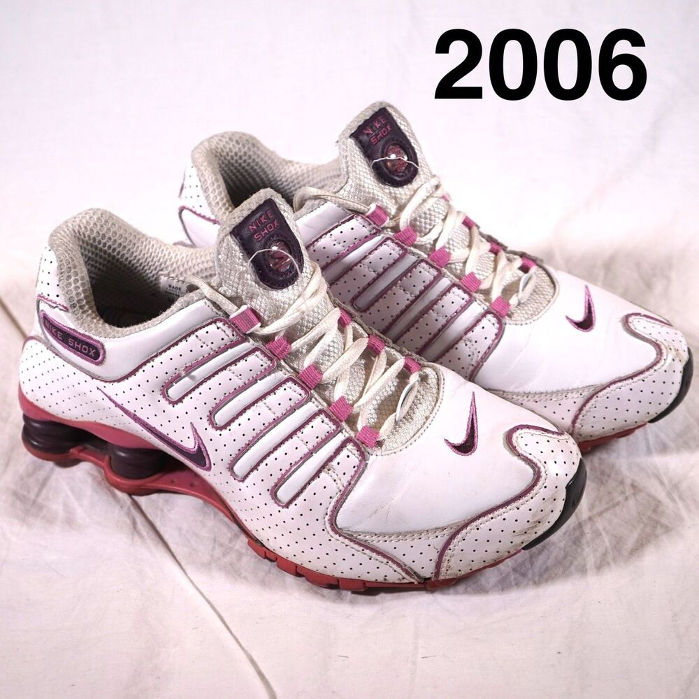 Nike Shox NZ White Pink 309246-155 2006 Athletic Running Shoes Womens Size 8.5